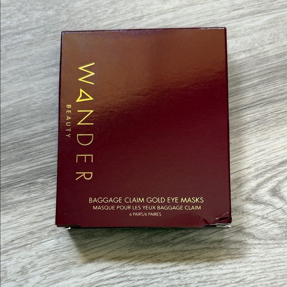 Wander Beauty Baggage Claim Gold Eye Masks - Burgundy and Gold